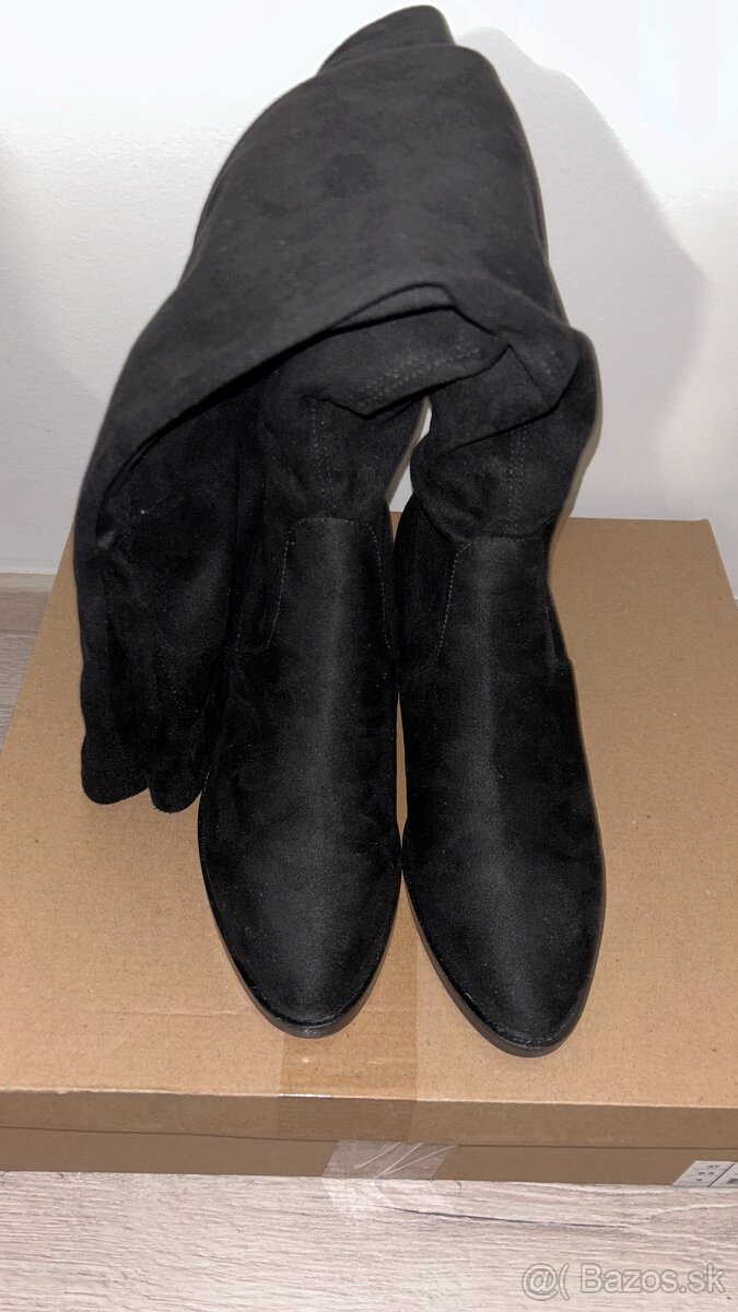 Semišové kozačky Steve Madden - čierne, vel. 37