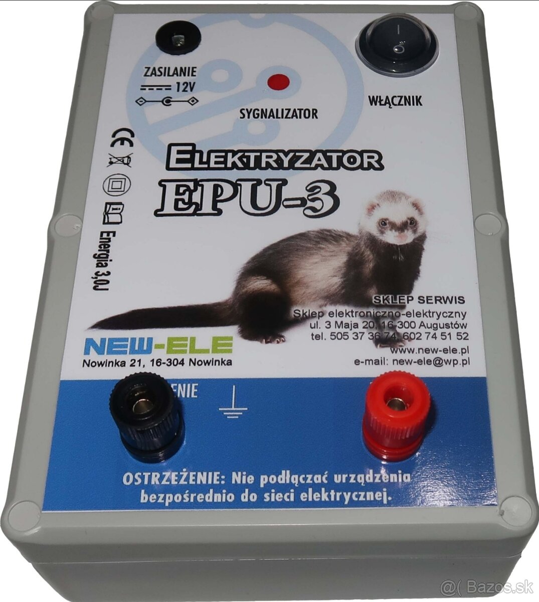 Elektrifikátor -> ohradník - > zdroj EPU-3J