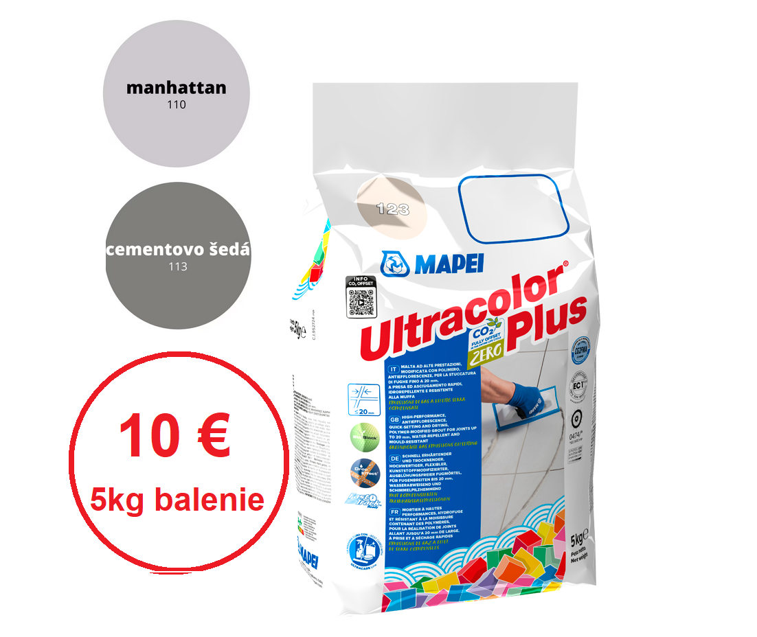 Škárovacia hmota Mapei 5 kg - manhattan / cement. šedá