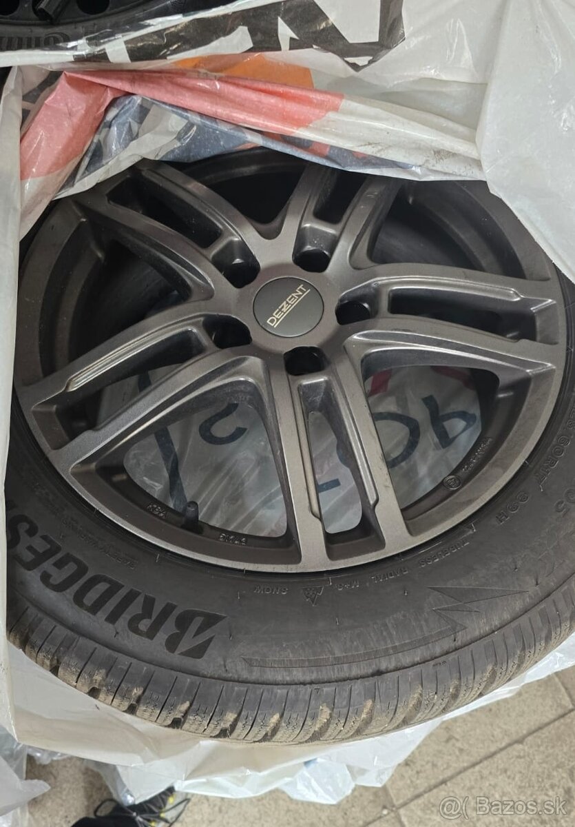 Dezent elektrony r17 5x112 + zimnè pneu Bridgestone