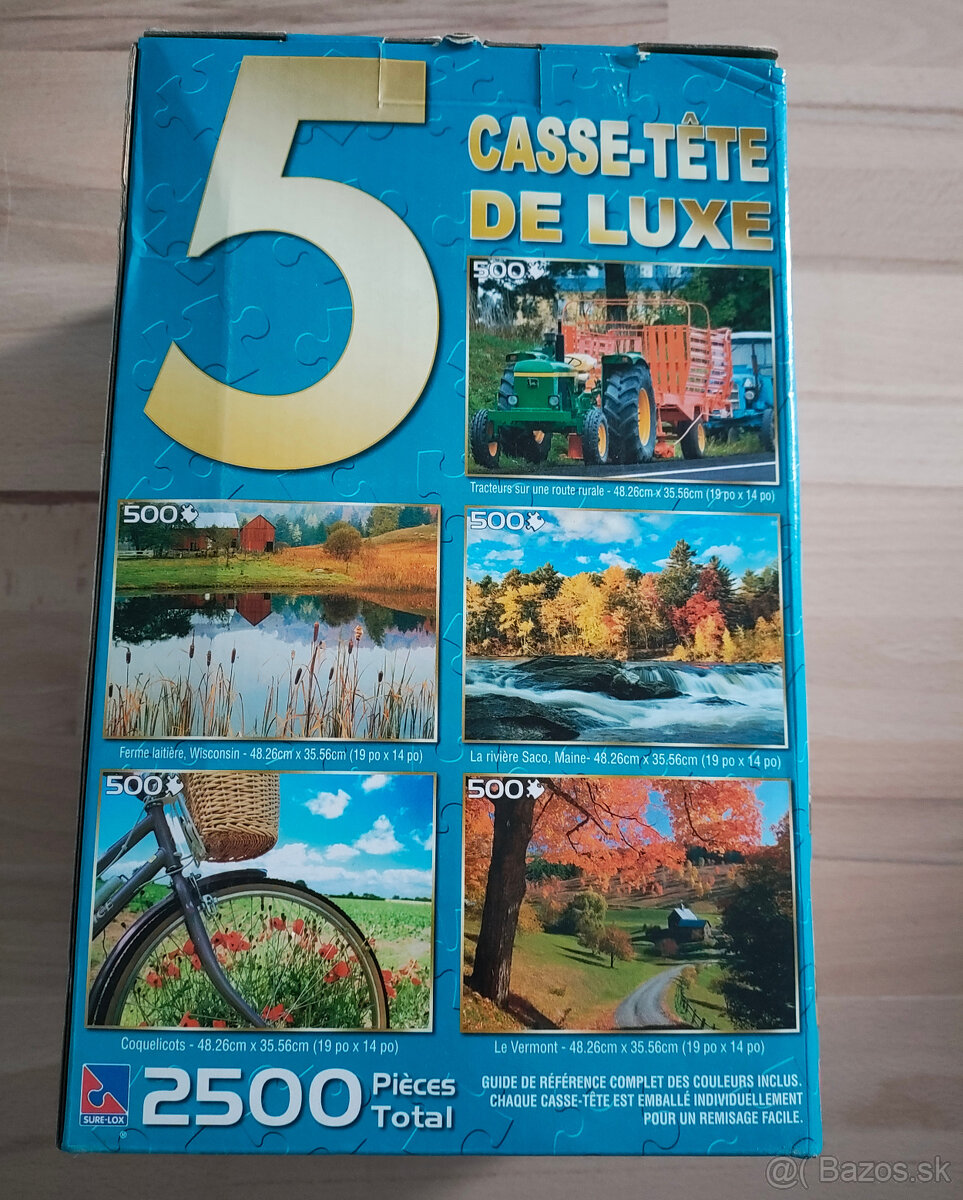 Puzzle 5x500 ks - traktor, príroda