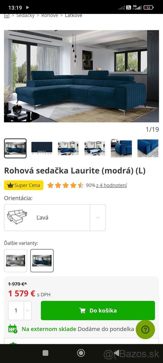 Predám rohovu sedačku