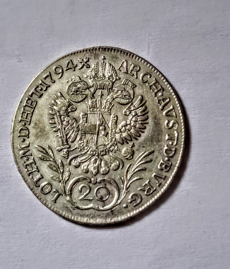 MINCE FRANTIŠEK II. 20KREJCAR 1794G