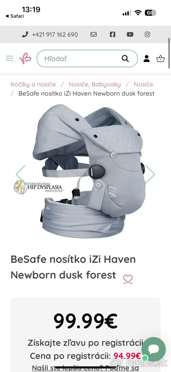 BeSafe nosítko iZi Haven Newborn dusk forest