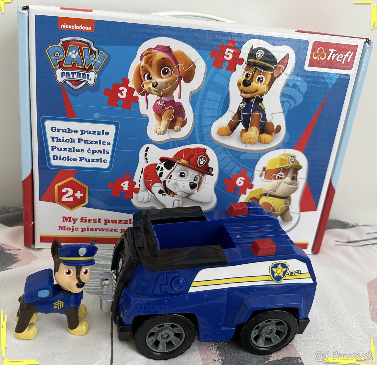 puzzle a auto PAW patrola za 10EUR