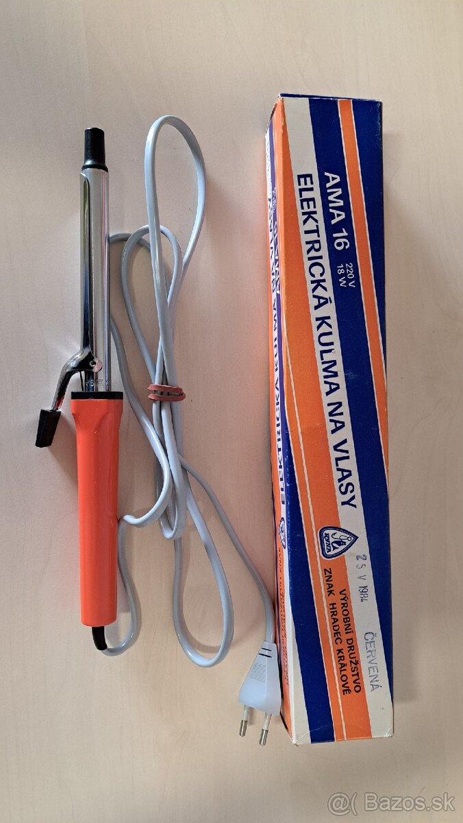 Elektrická kulma na vlasy z roku 1984