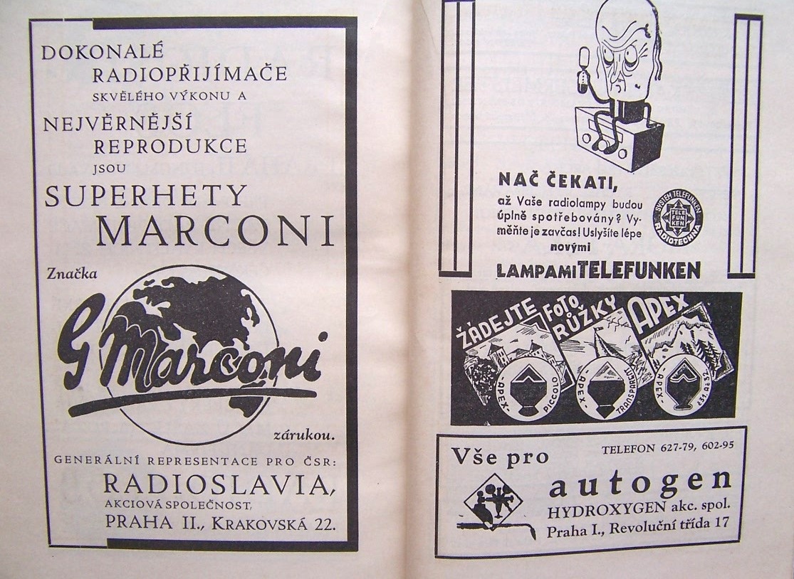 Kniha Prvních deset let československého rozhlasu, rok 1935