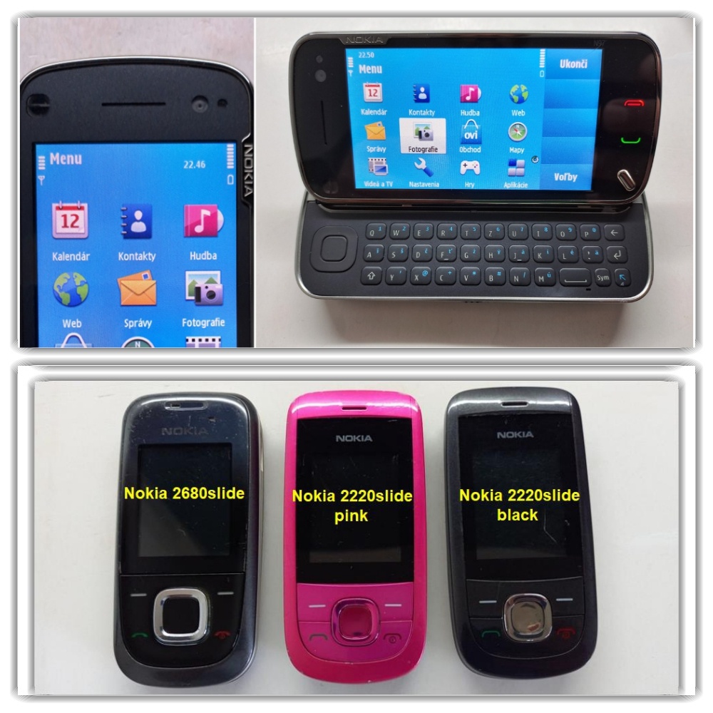 NOKIA N97Prevolaných 23 min.TOP 2680Slide 2220Slide Pink