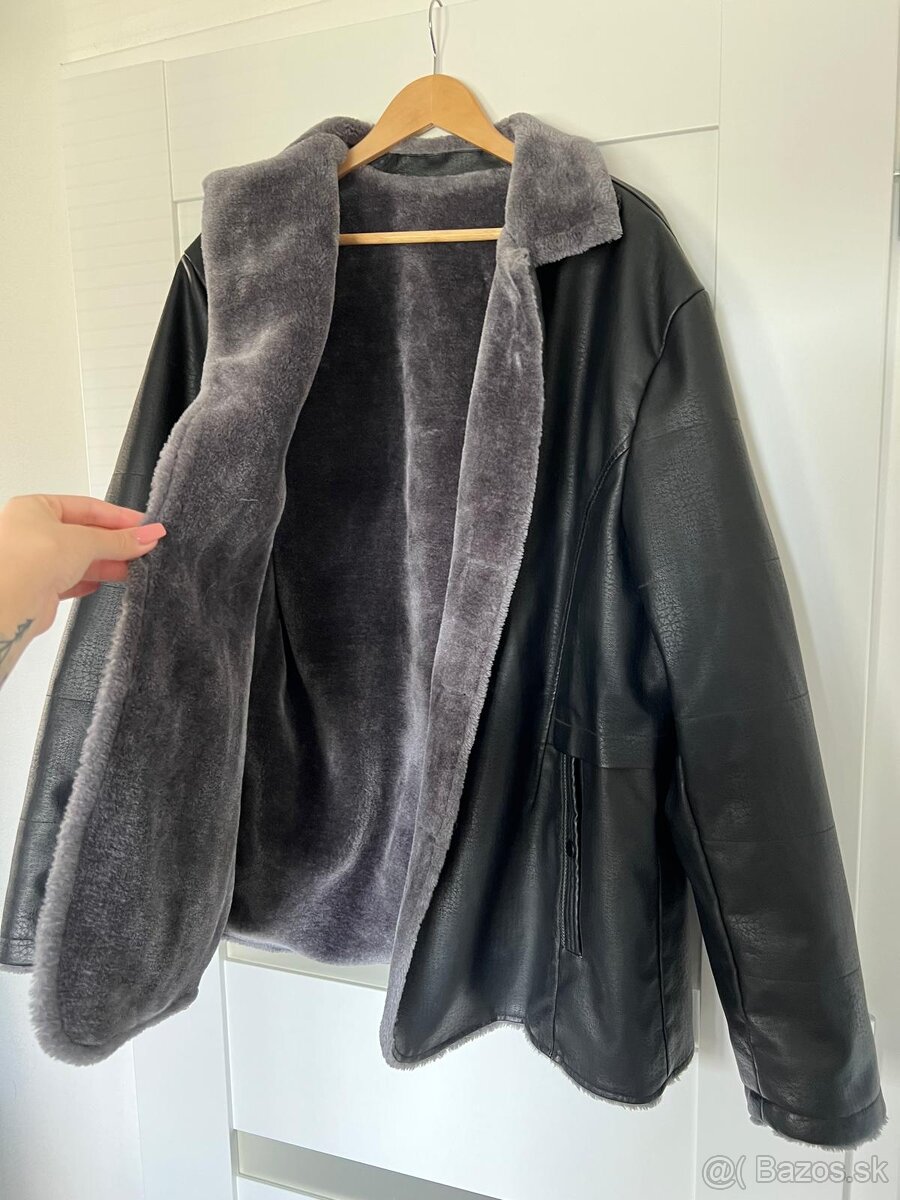 Pánsky kožený kabát XXL