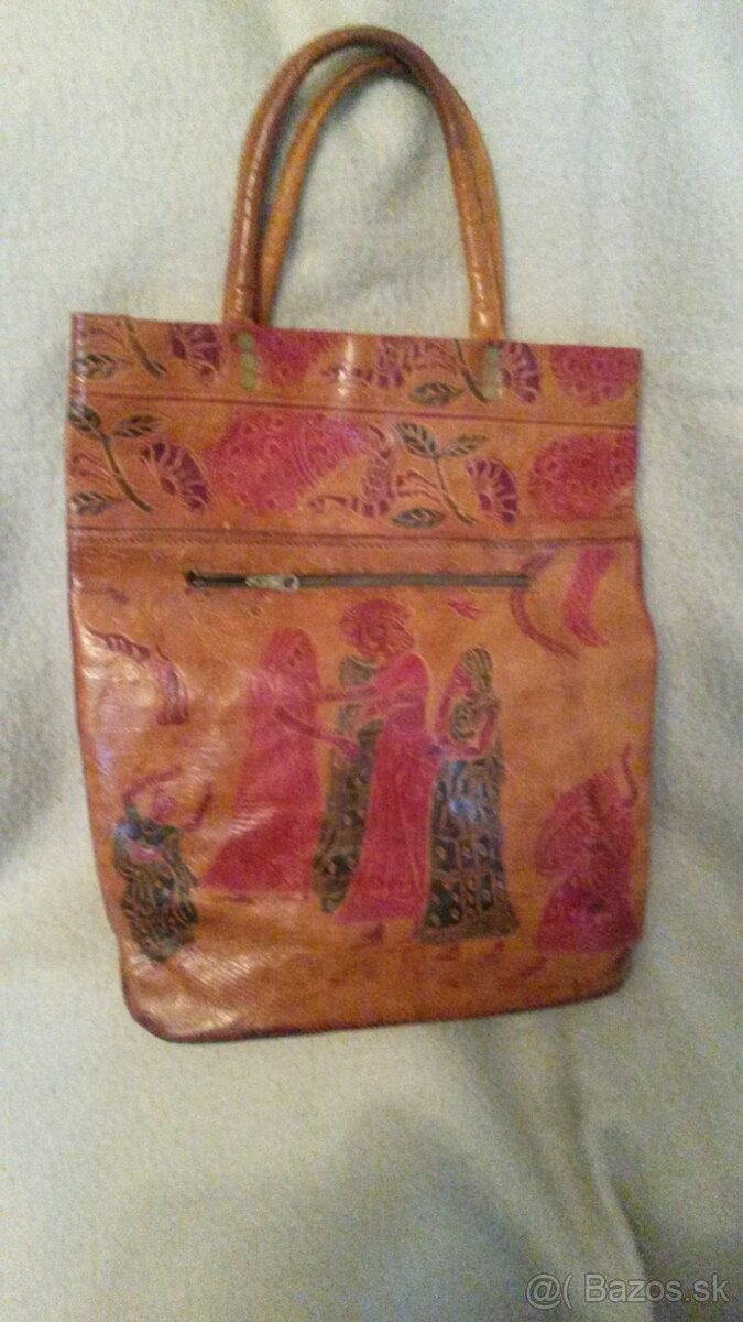 kožená indická taška