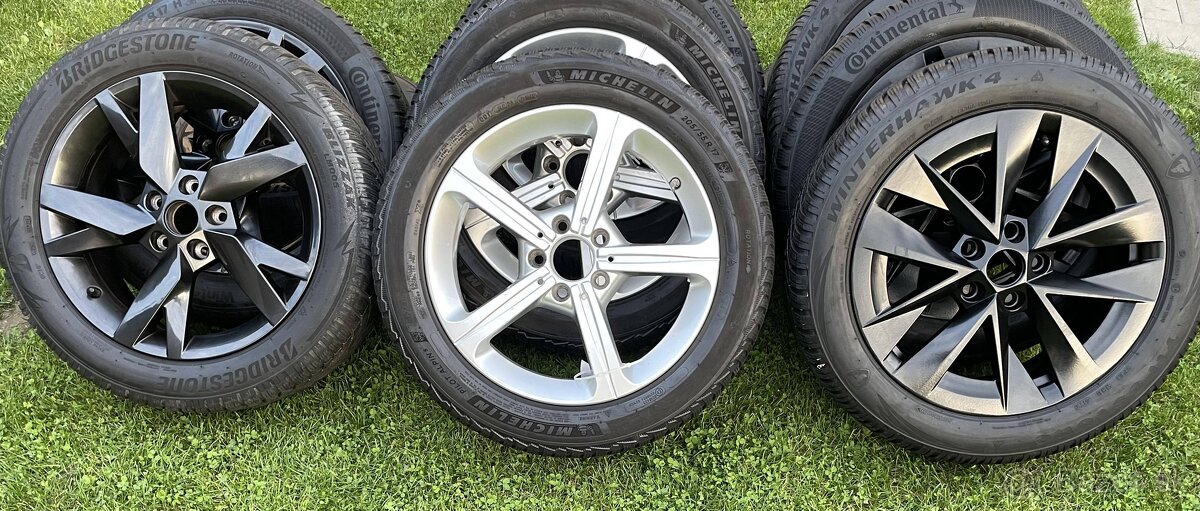 ALU disky skoda VW,AUDI Seat 205 55 R17 zimné 5x112