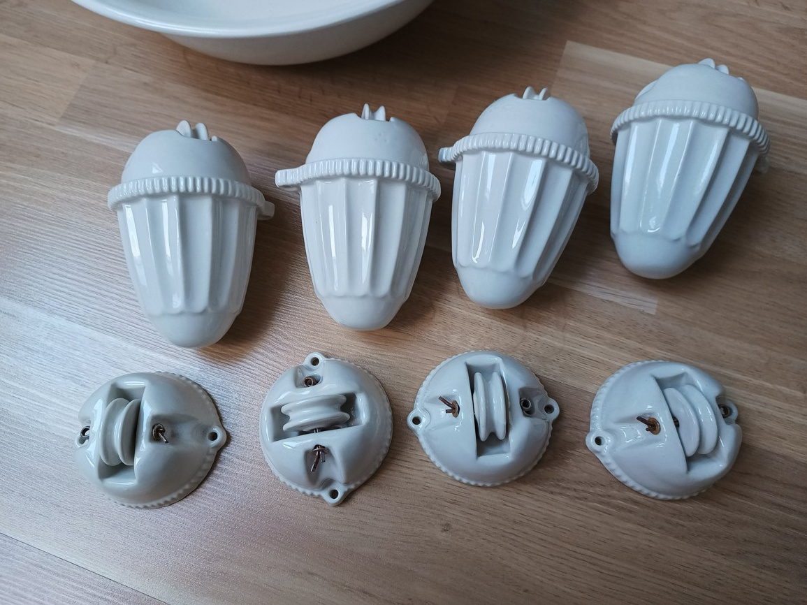 stahovačka lustr porcelánová krytka závaží,tienidlo