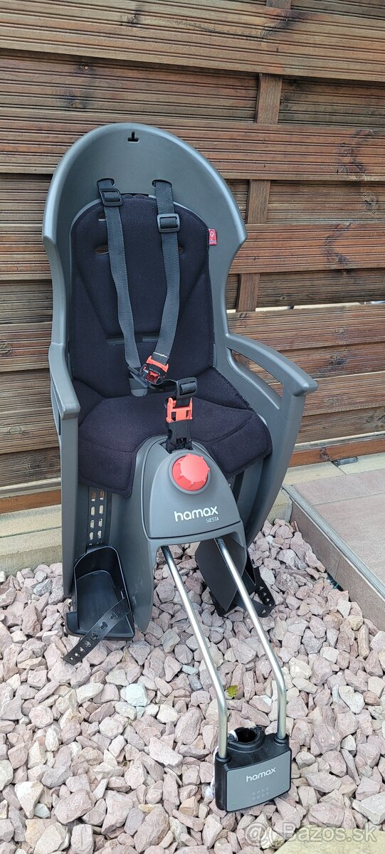 HAMAX Cyklosedačka s uzamykateľným zámkom Siesta W grey/blac