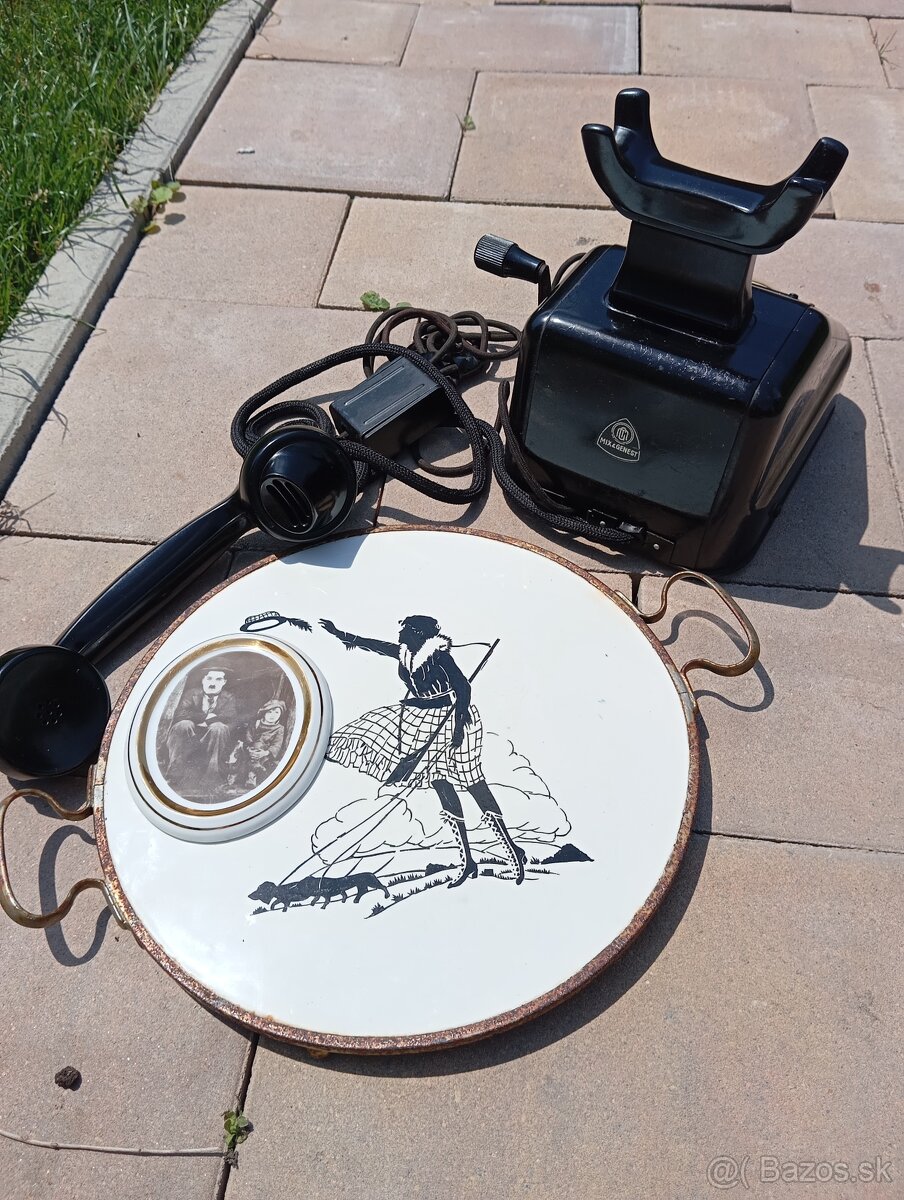 Originál dekorácia: Telefón, porcelán, keramika