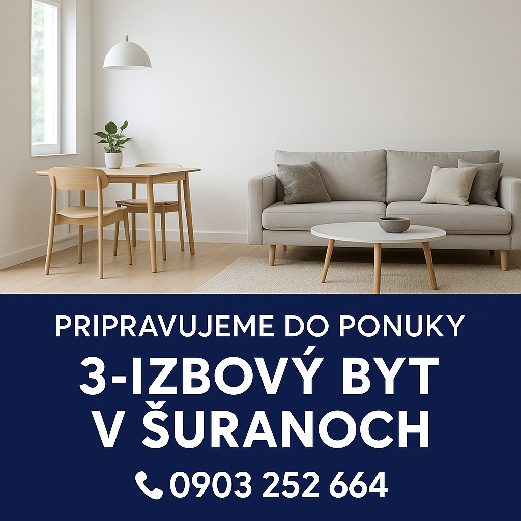 PREDAJ - 3 izbový byt v Šuranoch
