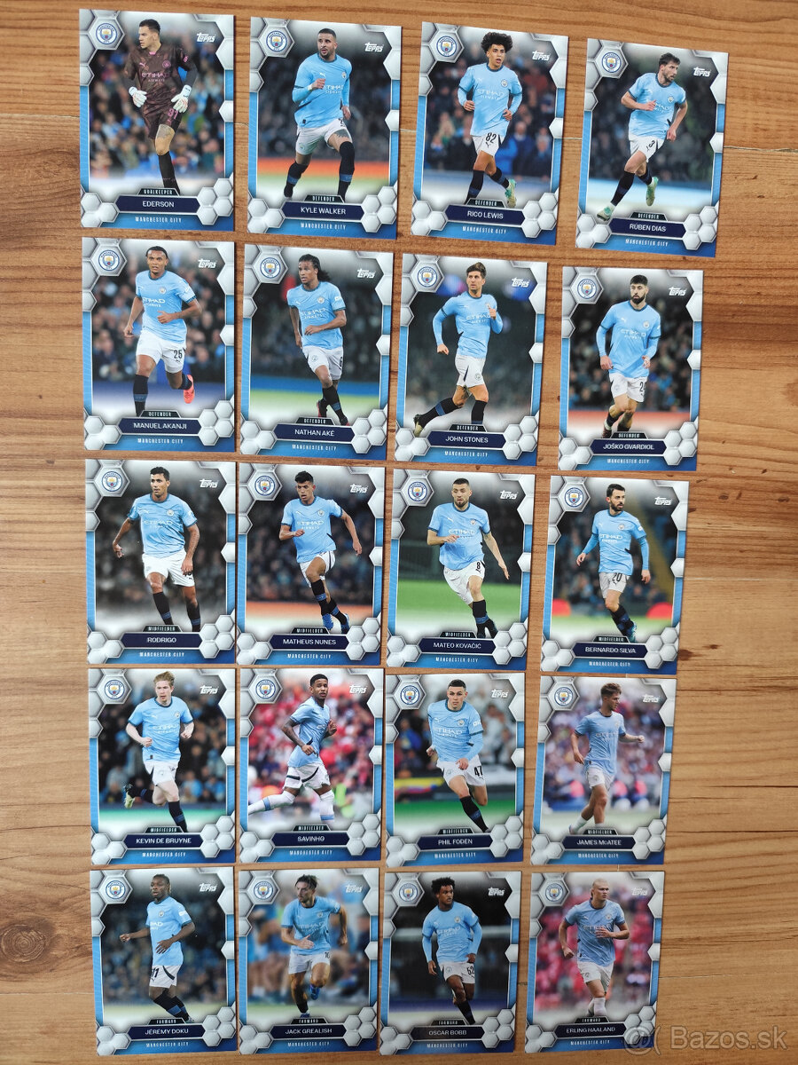 Futbalové kartičky - Manchester City
