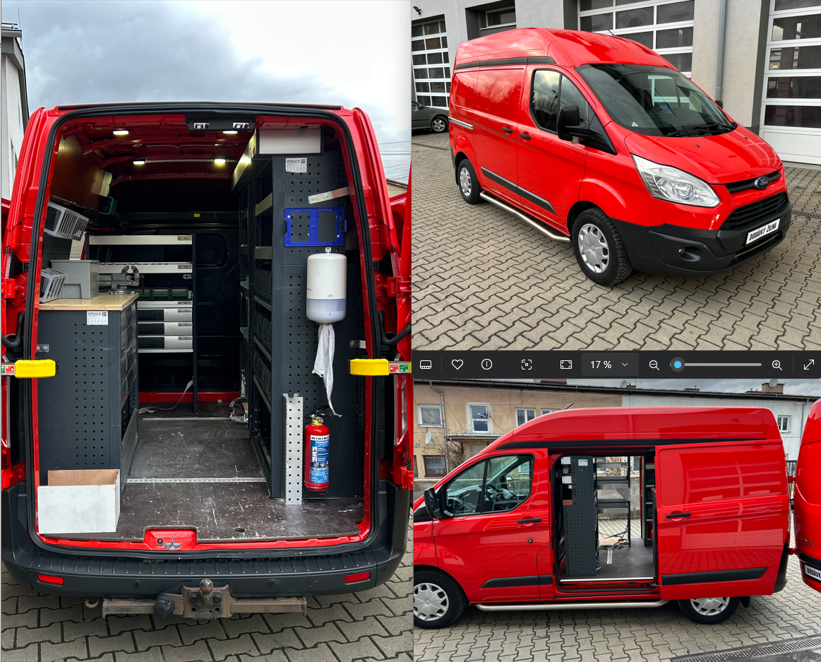 Ford Transit Custom L1H2, regálový systém BOTT, DPH 