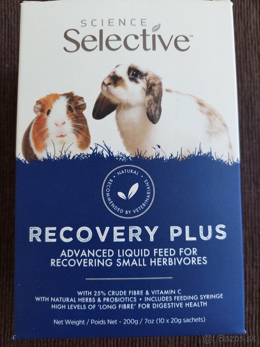 Tekute seno, vyživa pre bylinožravce Recovery plus