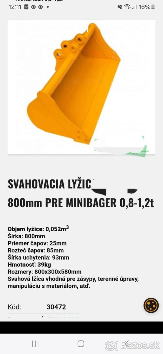 Svahovacia lyžica 80cm
