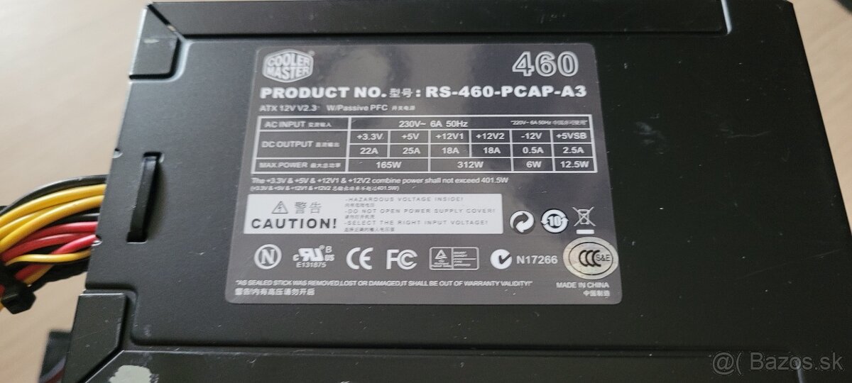 Predám zdroj Coolermaster 460w