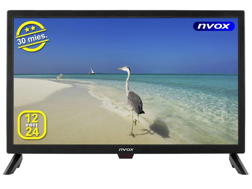 Prenosná LED digitálna TV, DVBT2 23,6 palca 12V/24V/220V