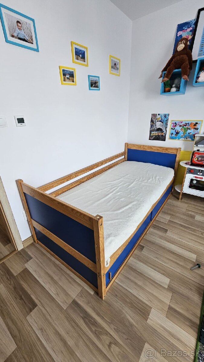 Detska postel s uloznym priestorom a matracom