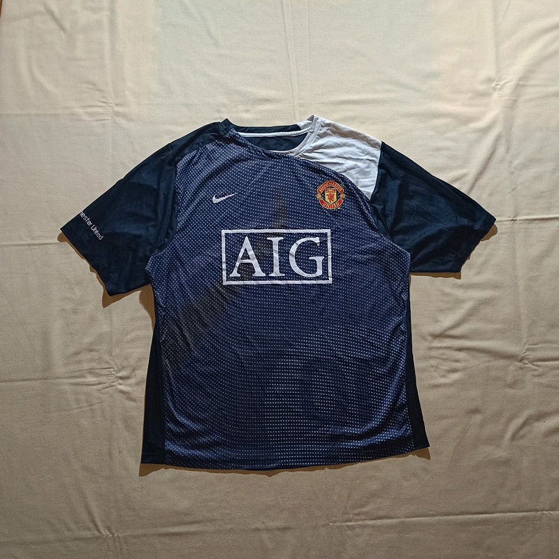 Manchester United čierny futbalový dres 2008-2009 M