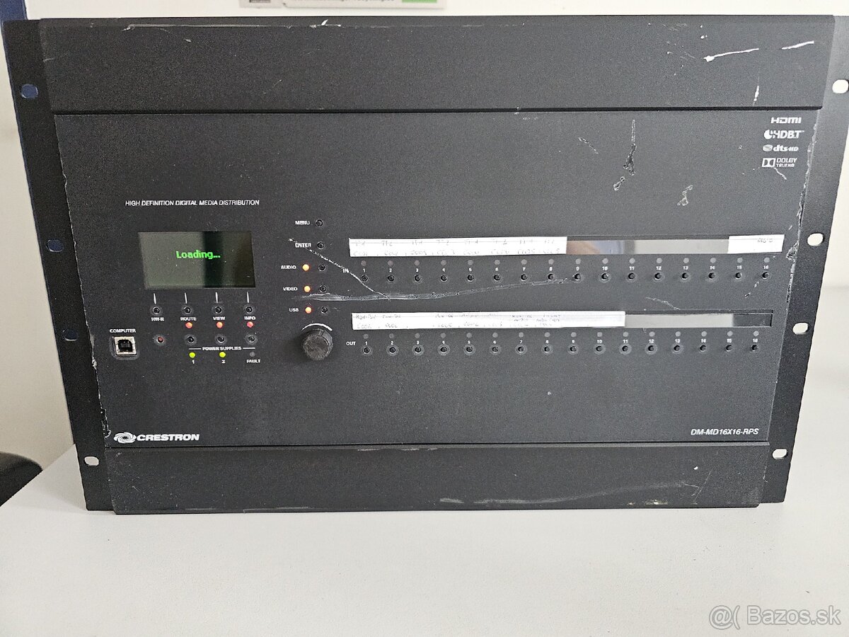 Predám: Crestron DM-MD16x16-RPS Digital Media Switcher