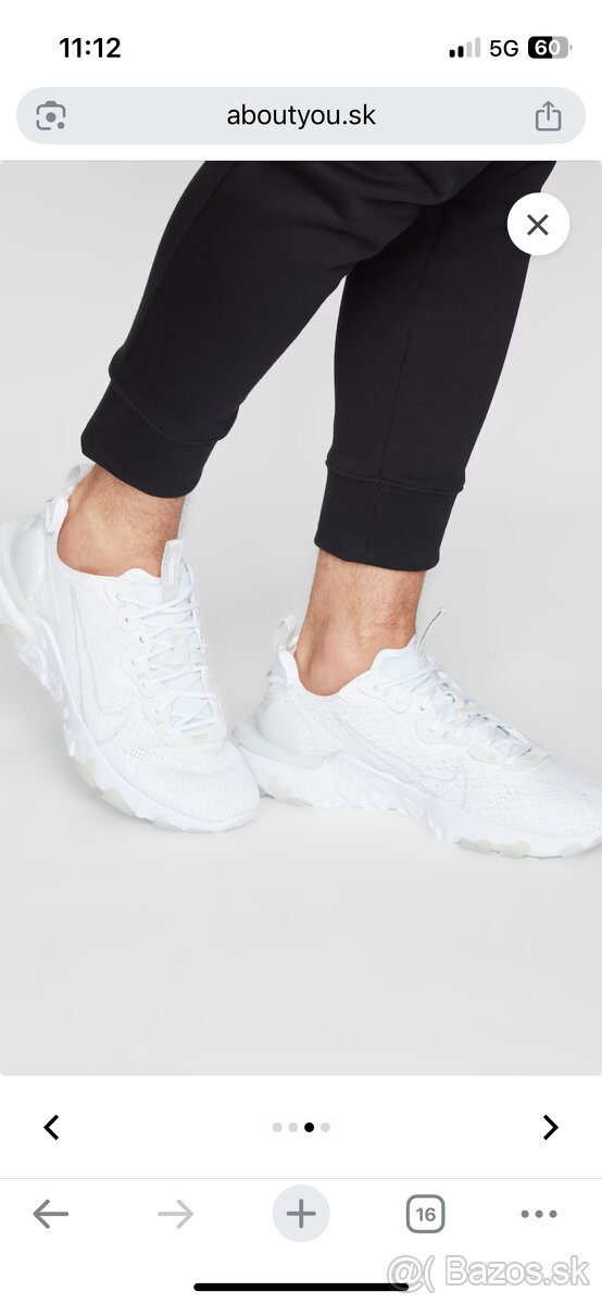 Tenisky Nike React Vision triple white