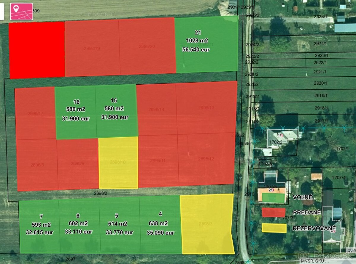 Stavebné pozemky, Krásnohorské Podhradie