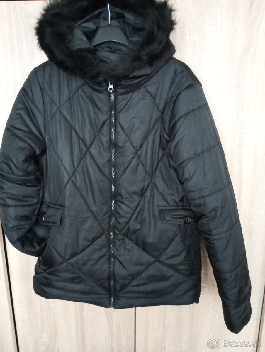 Prechodná bunda čierna dámska L