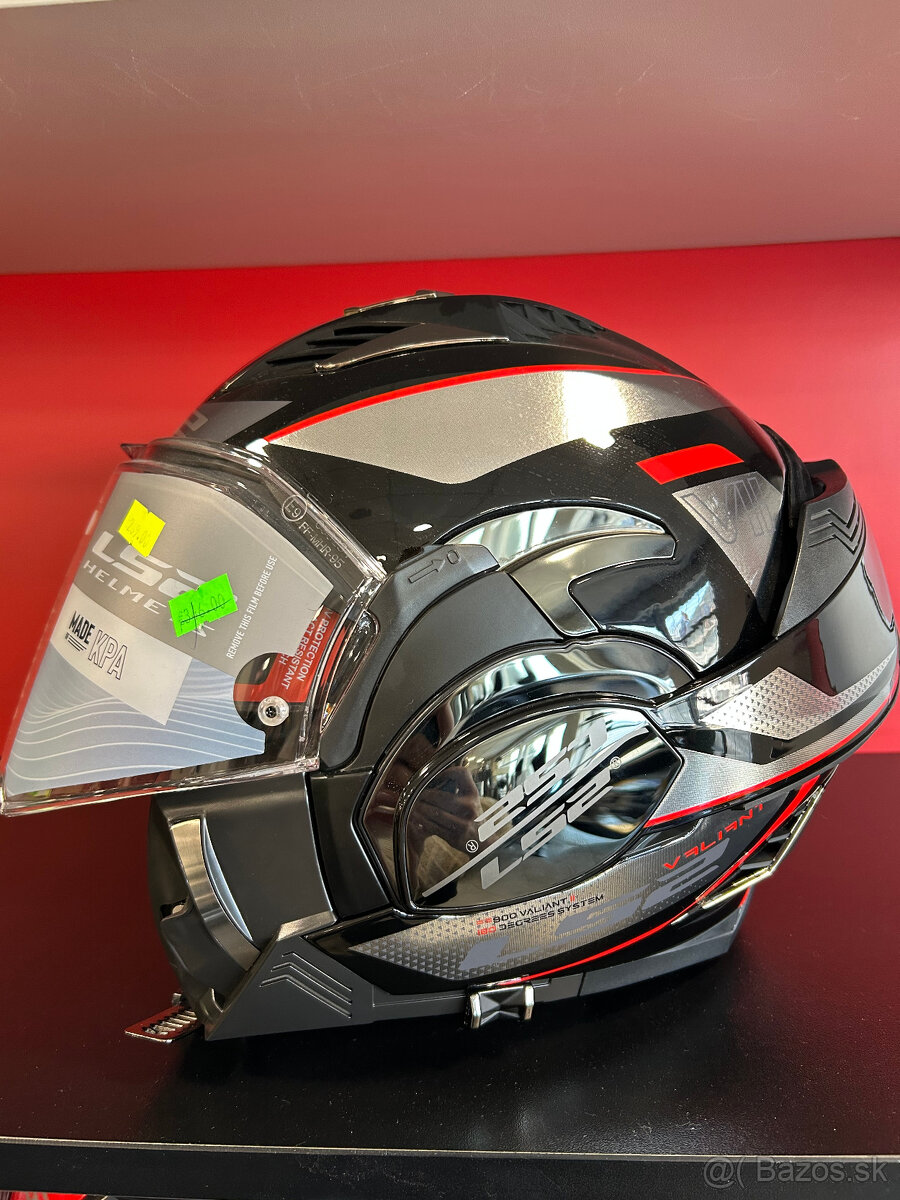 Prilba LS2 Valliant II chrome/RED č.XS
