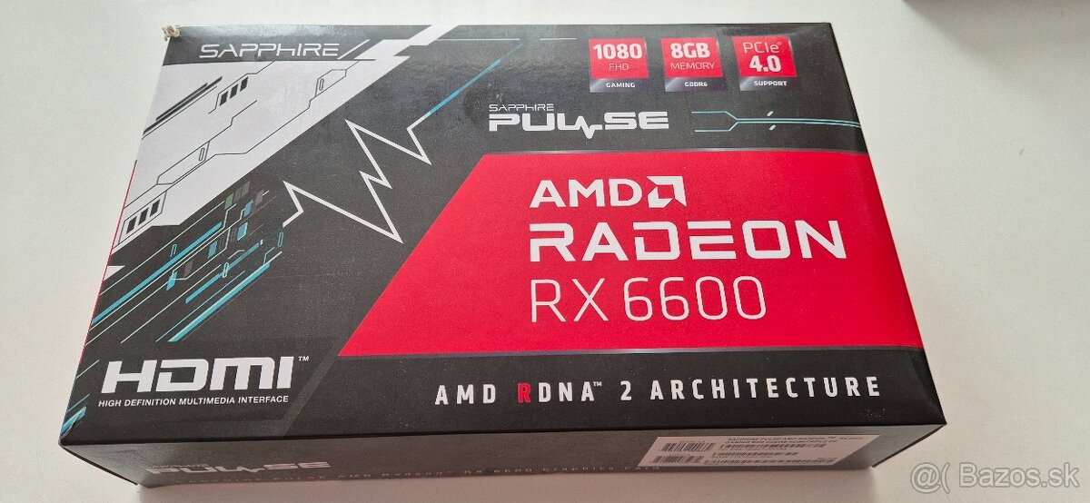 Predám AMD Saphire Radeon  RX 6600 8GB