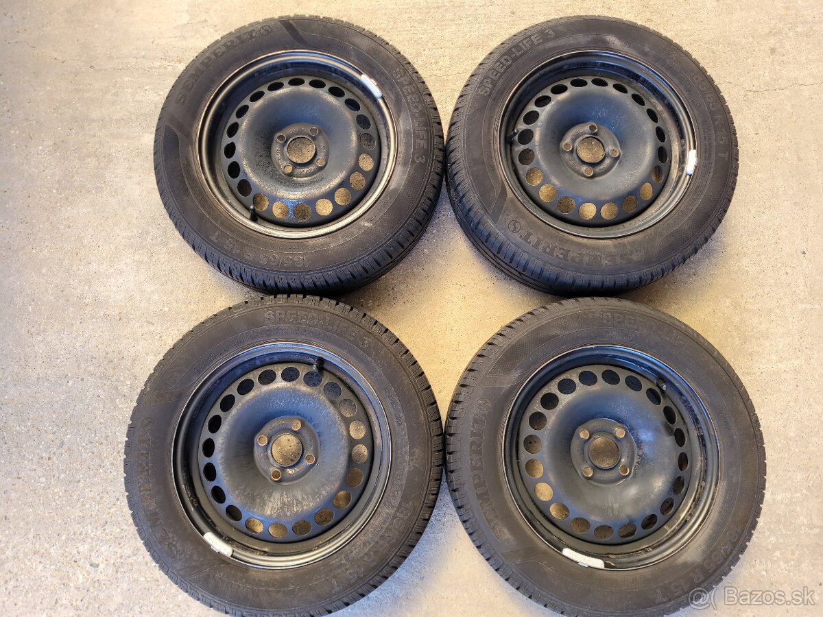 PLECHOVE DISKY 4X100 ORIGINAL OPEL 185/65 R15