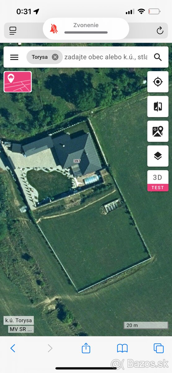 Torysa:1700m2 pozemok