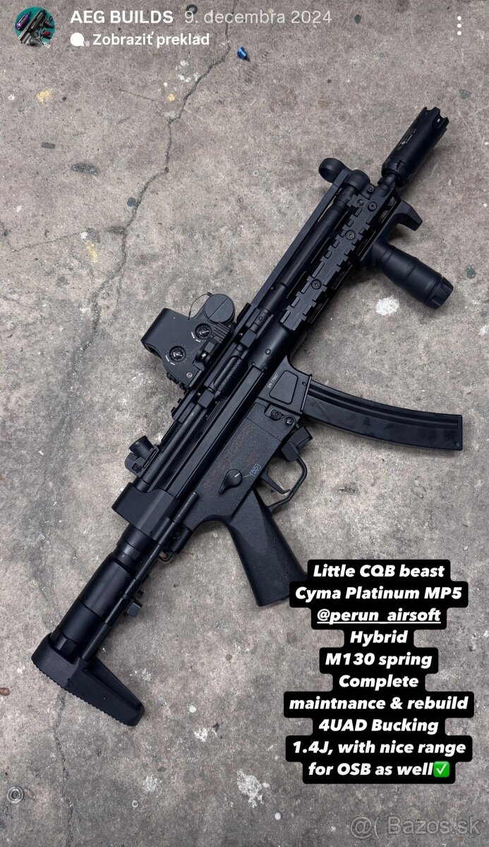 Cyma platinum mp5 upgrade