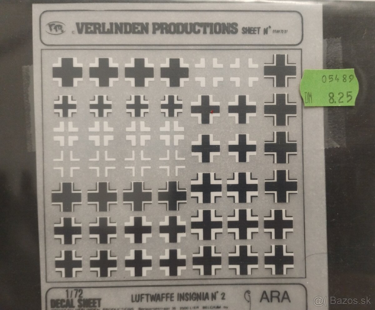 Obtlačky lietadlá 1/72