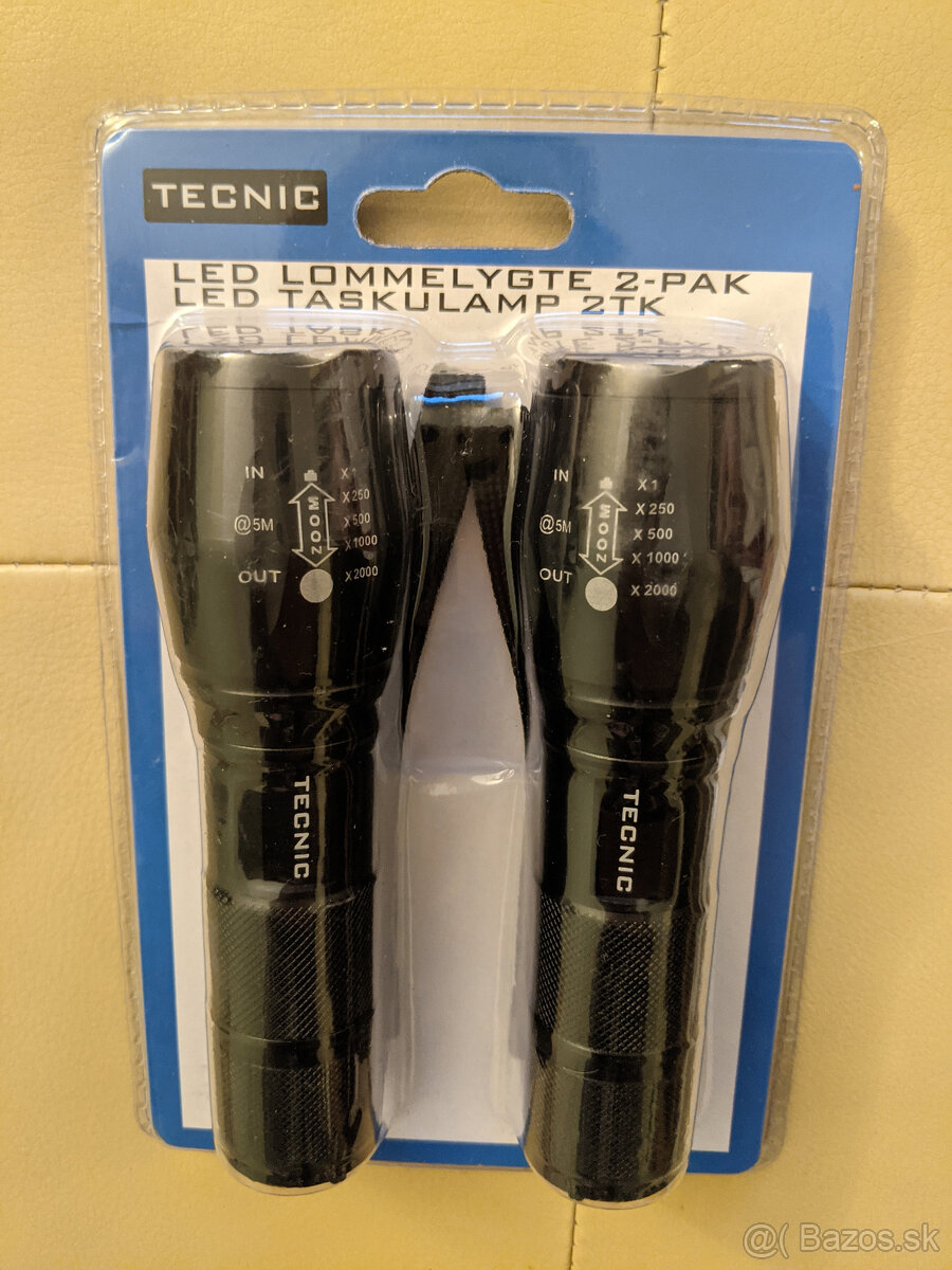 Nové rozne LED baterky, 4 ks.