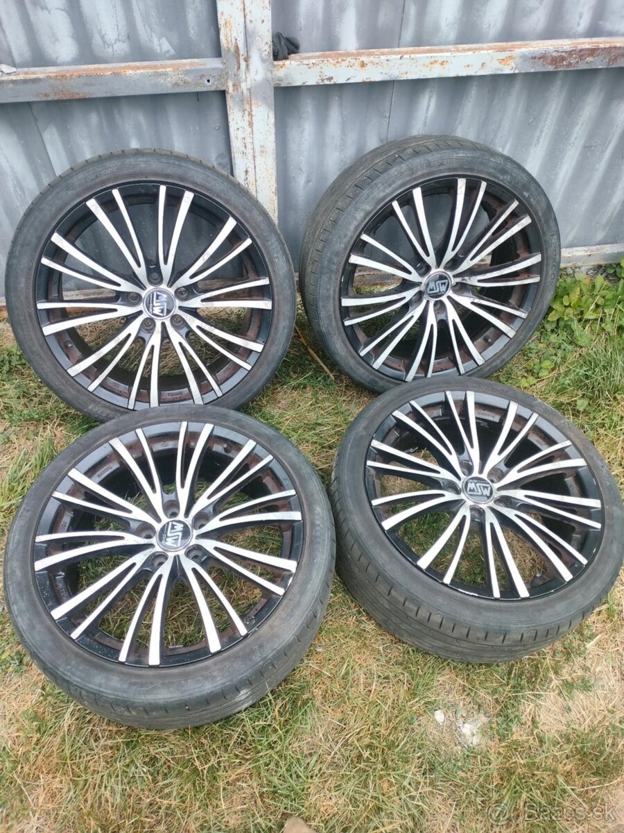 4ks alu disky orig. MSW 5x112 R18 pneu 225/40 r18 na sezonu