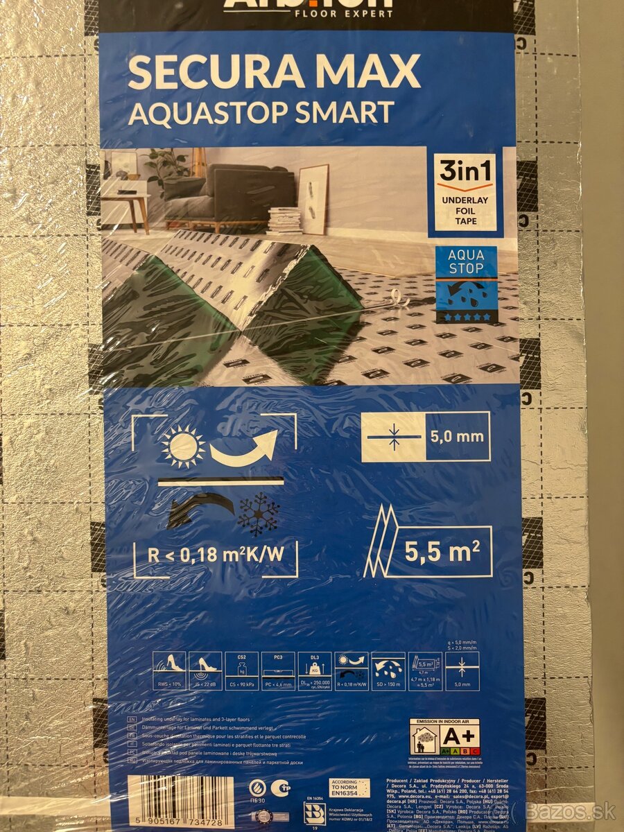Podložka pod podlahy Arbiton Secura Aquastop