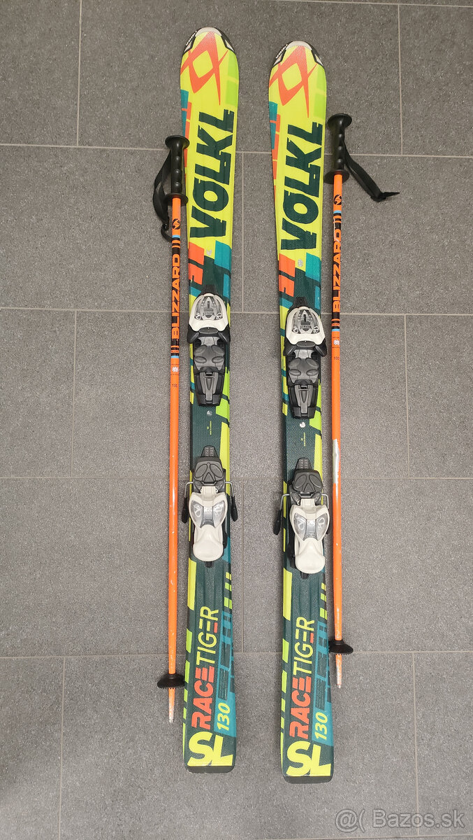Detské lyže Volkl RaceTiger SL 130 cm + paličky