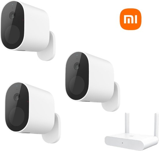 Suprava 3ks 1080p vonkajsie Kamery Xiaomi + router