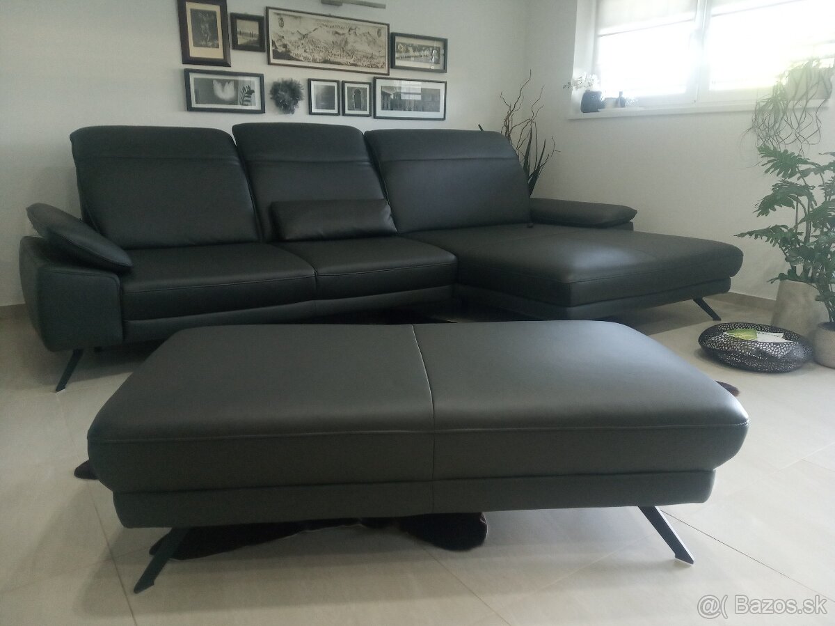 Nová luxusná kožená sedacia suprava