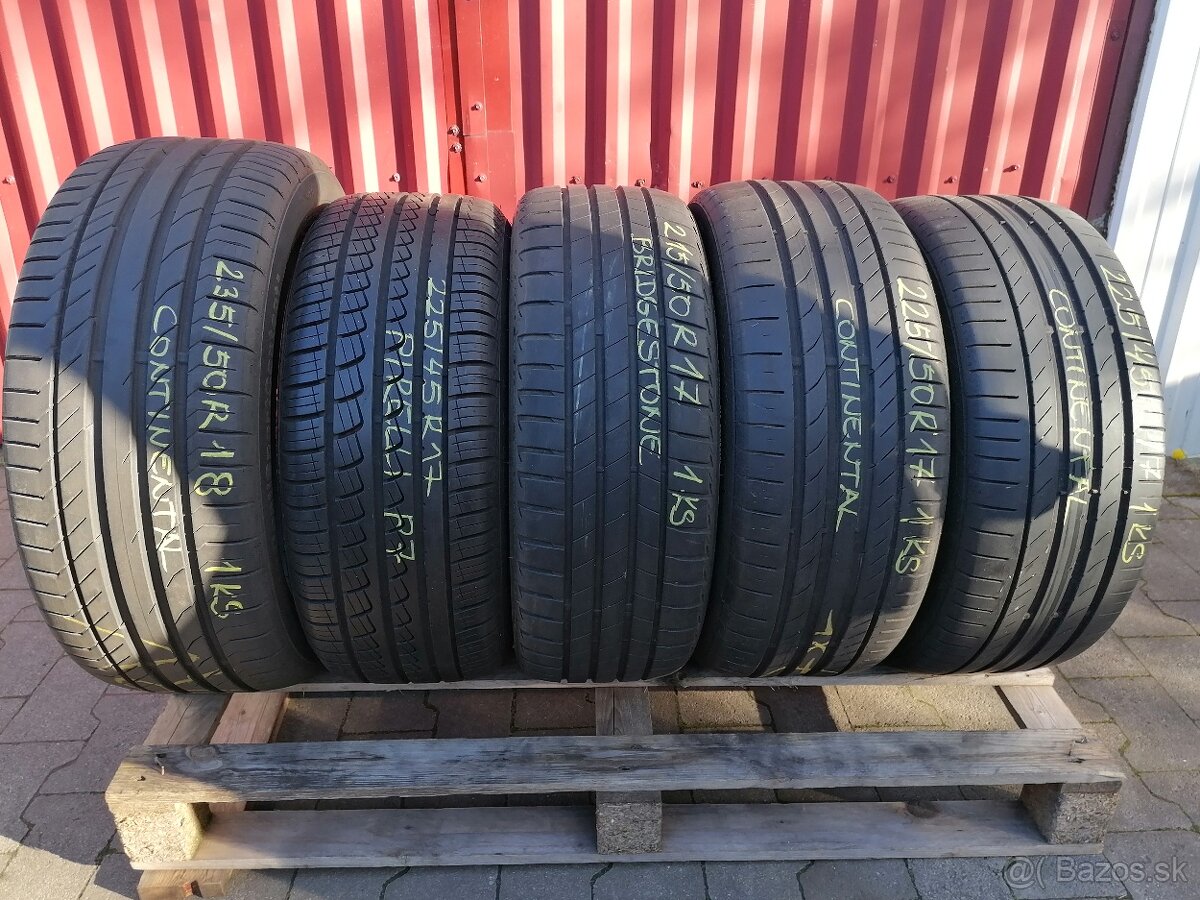 Letne 235/50R18 a 225/45R17 a 215/50R17 a 225/50R17 po kuse