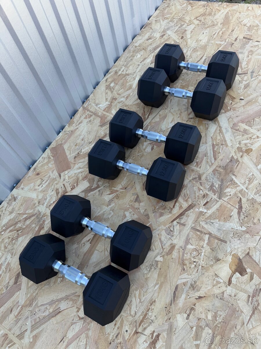 Hex činky 10 - 50kg na výber