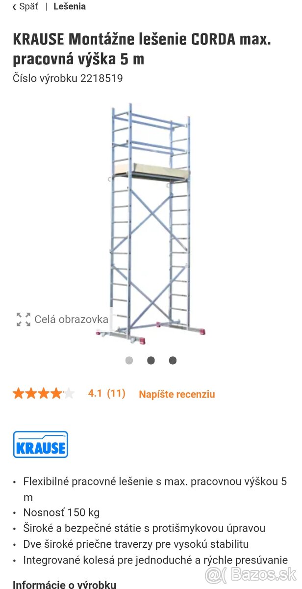 Predám lešenia