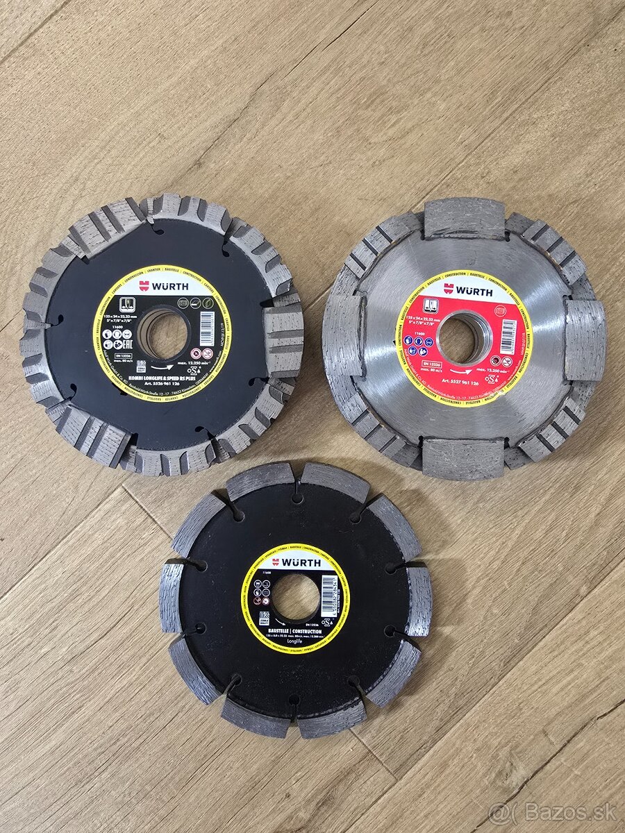 Wurth diamantový kotúč 125mm na frézovanie dražok