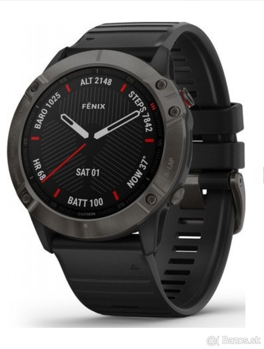 Garmin 6X Sapphire, výborný stav, hodinky + nabijací kábel