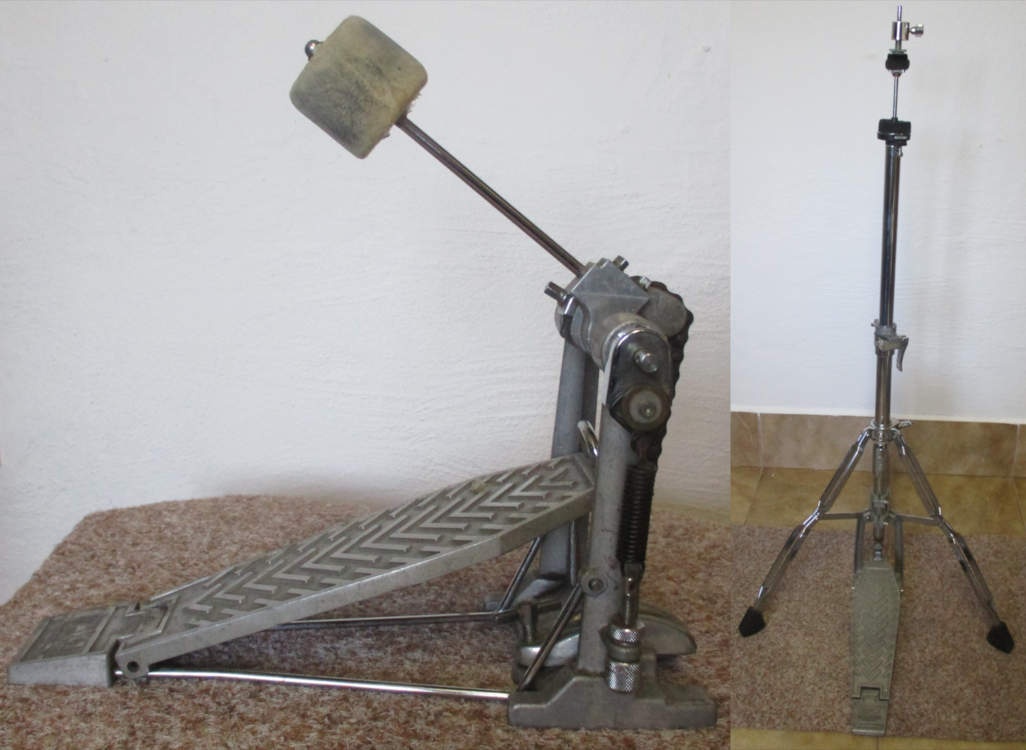 Vintage pedal pro bass drum + Hihat Hat Stand Red Label