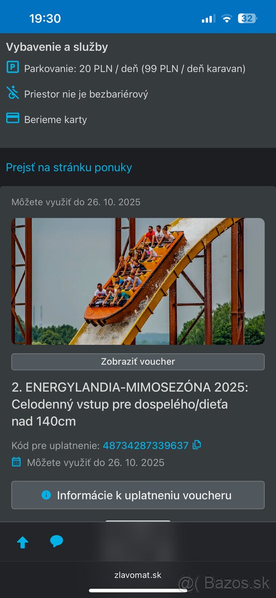 2 vstupenky do energylandie